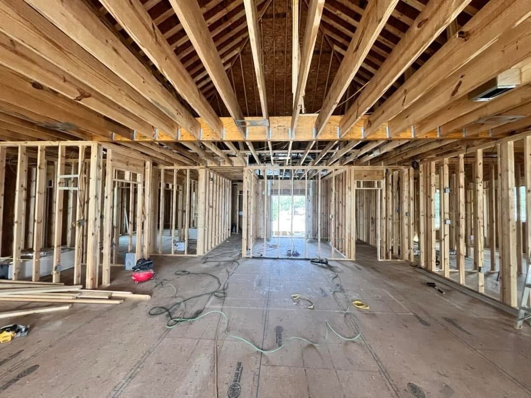Interior framing of custom home