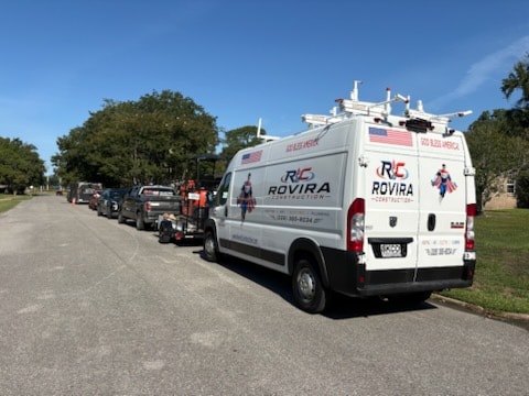 Rovira technician performing under-floor plumbing repair